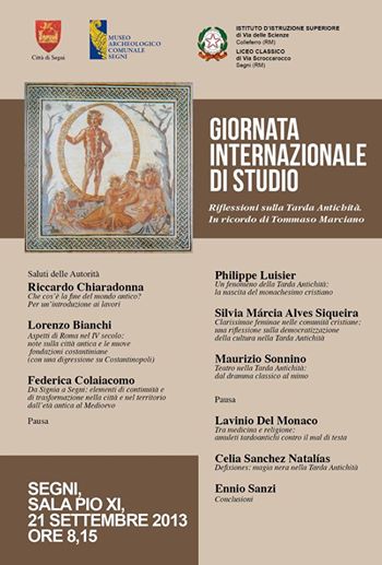 Giornata internazionale di studio, Segni 2013